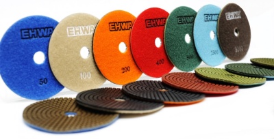 Алмазные гибкие шлифовальные круги EHWA Стандарт Pads 7-STEP 125D №3000